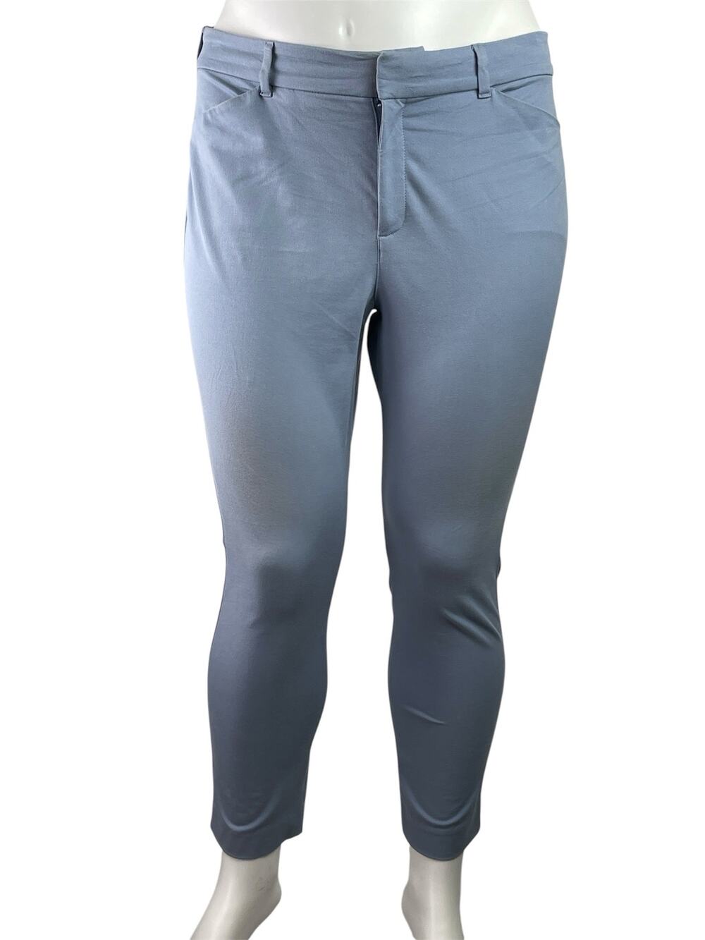 Old Navy Pixie Skinny Womens Blue Gray High Waisted Pockets Trousers Pants Sz 16